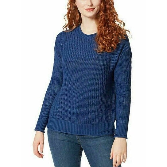 Jessica Simpson Women Roll Neck Ribbed Cuff Sweater Blue XX-LARGE - Picture 1 of 3